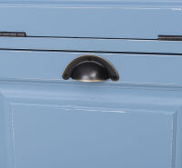 Aktenschrank mit Kippfächern im Landhausstil - blau