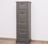 Büroschrank mit Kippfächern im Landhausstil - aschbraun