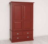 Landhaus-Kleiderschrank bordeaux rot