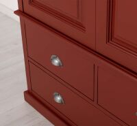 Landhaus-Kleiderschrank bordeaux rot