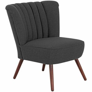 Sessel Aspen Flachgewebe (Leinenoptik) schwarz