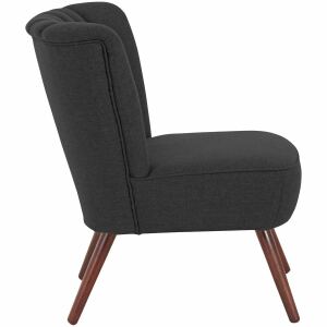 Sessel Aspen Flachgewebe (Leinenoptik) schwarz