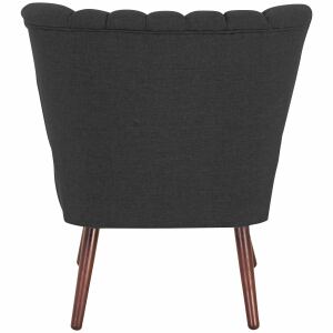 Sessel Aspen Flachgewebe (Leinenoptik) schwarz
