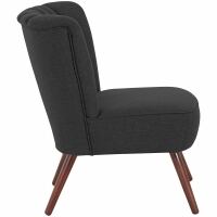 Sessel Aspen Flachgewebe (Leinenoptik) schwarz