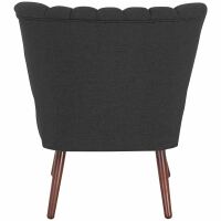 Sessel Aspen Flachgewebe (Leinenoptik) schwarz
