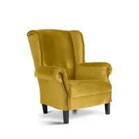 Eleganter Landhausstil Ohrensessel Samtbezug