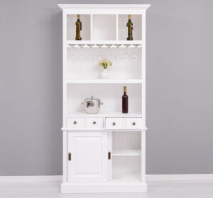Gläserregal im Landhausstil weiß