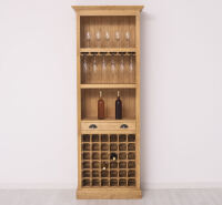 Weinregal im Landhausstil gewachst hellbraun