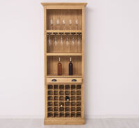 Weinregal im Landhausstil gewachst hellbraun