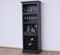 Weinregal im Landhausstil schwarz