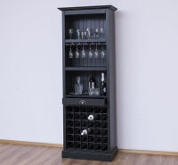 Weinregal im Landhausstil schwarz