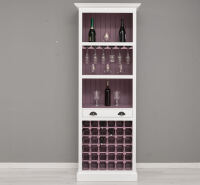 Weinregal im Landhausstil  weiß / flieder