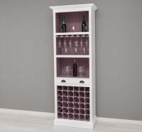 Weinregal im Landhausstil  weiß / flieder