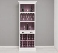 Weinregal im Landhausstil  weiß / flieder