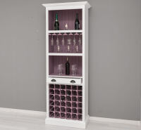 Weinregal im Landhausstil  weiß / flieder