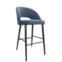 Barhocker mit Lehne gepolstert - BETTY 1