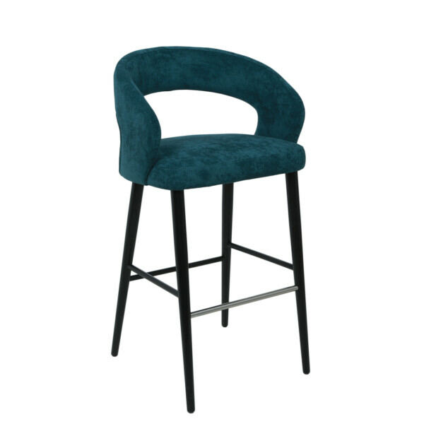 Moderner Barhocker mit Lehne gepolstert - ROBI 1