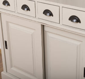 Barregal für Weinliebhaber  im Landhausstil Antik-Look cremegrau