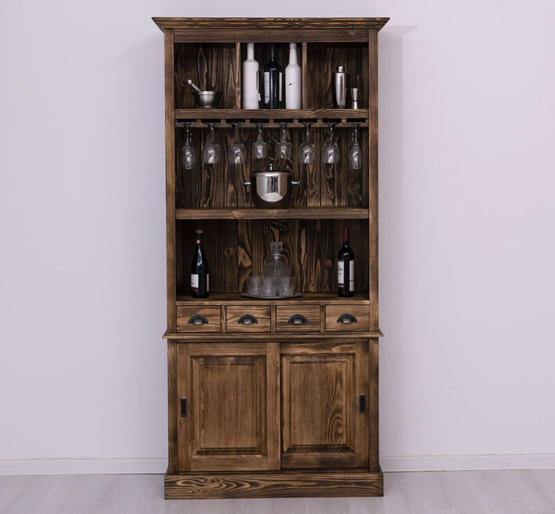 Barregal für Weinliebhaber im Landhausstil braun tiefgebürstet