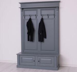 Landhausgarderobe mit 6 Haken fehgrau