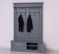 Landhausgarderobe mit 6 Haken fehgrau