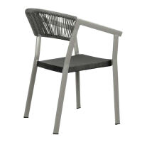 Stilvoller Gartenstuhl grau