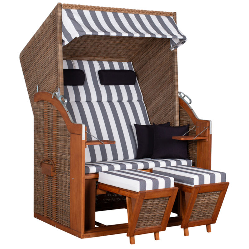 Strandkorb Pure Pinie grau