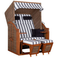 Strandkorb Pure Pinie grau