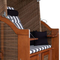 Strandkorb Pure Pinie grau