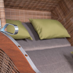 Strandkorb Pure Comfort XL natur-grau