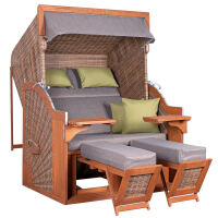 Strandkorb Pure Comfort XL natur-grau