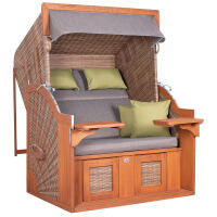Strandkorb Pure Comfort XL natur-grau