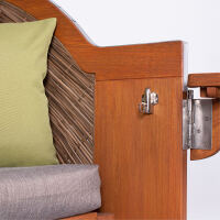 Strandkorb Pure Comfort XL natur-grau