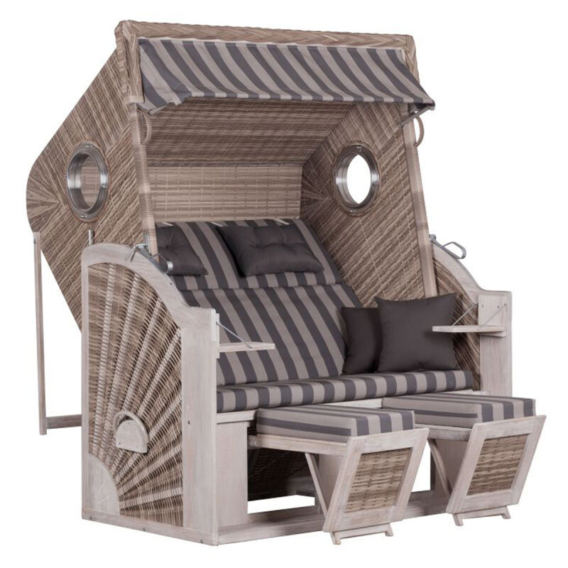 Strandkorb Pure Cliff XXL hellgrau