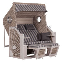 Strandkorb Pure Cliff XXL hellgrau