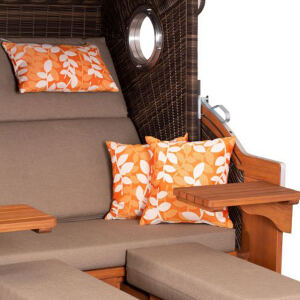 Strandkorb Pure Seaside XXL braun-orange
