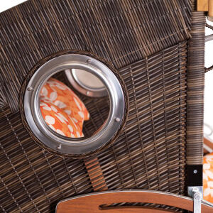 Strandkorb Pure Seaside XXL braun-orange