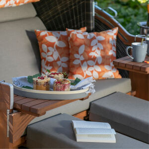 Strandkorb Pure Seaside XXL braun-orange