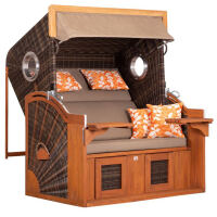 Strandkorb Pure Seaside XXL braun-orange