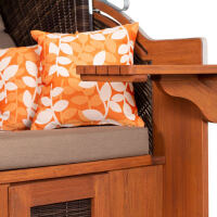 Strandkorb Pure Seaside XXL braun-orange