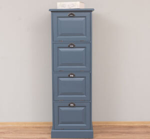 Landhaus-Aktenschrank mit Kippfächern nachtblau