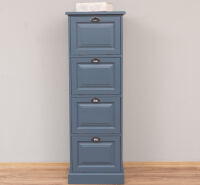 Landhaus-Aktenschrank mit Kippfächern nachtblau