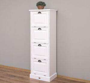 Aktenschrank im Landhausstil  weiß Antik-Look