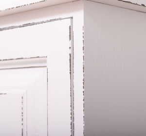 Aktenschrank im Landhausstil  weiß Antik-Look