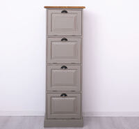 Aktenschrank mit Kippfächern im Landhausstil braungrau