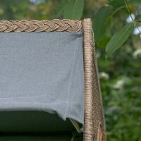 Strandkorb Trend walnut beige/grau
