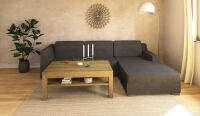 Eleganter Massivholztisch Eiche mit Stauraum 120x70cm