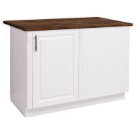 Landhausstil Küchen-Eckunterschrank links - Kiefernplatte