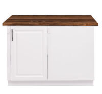 Landhausstil Küchen-Eckunterschrank links - Kiefernplatte