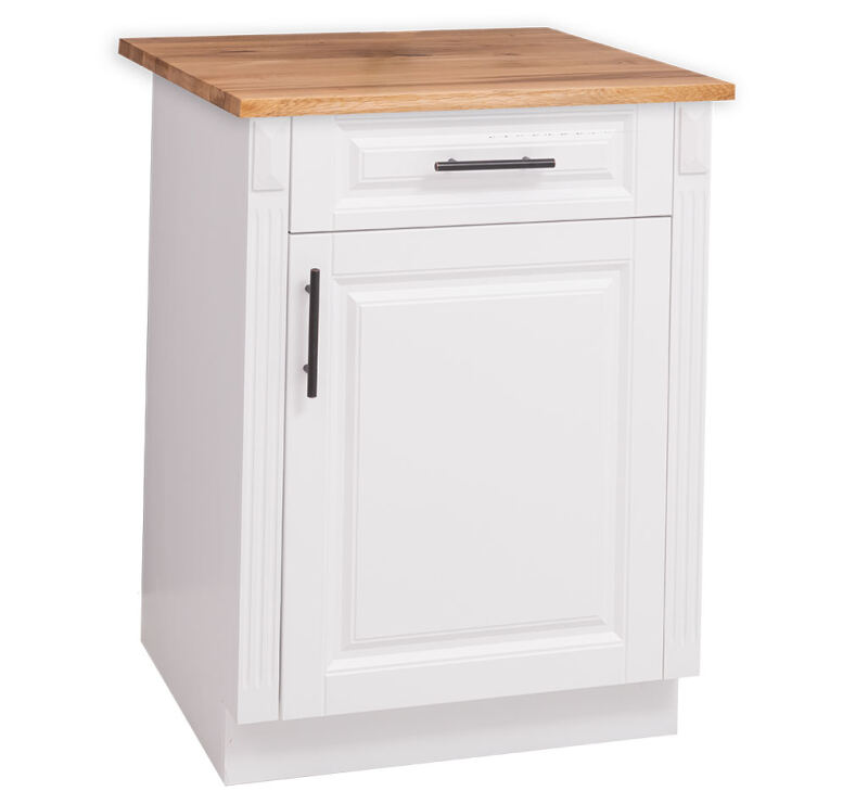 Landhausstil MDF Küchenunterschrank mit Schublade - Eichenplatte